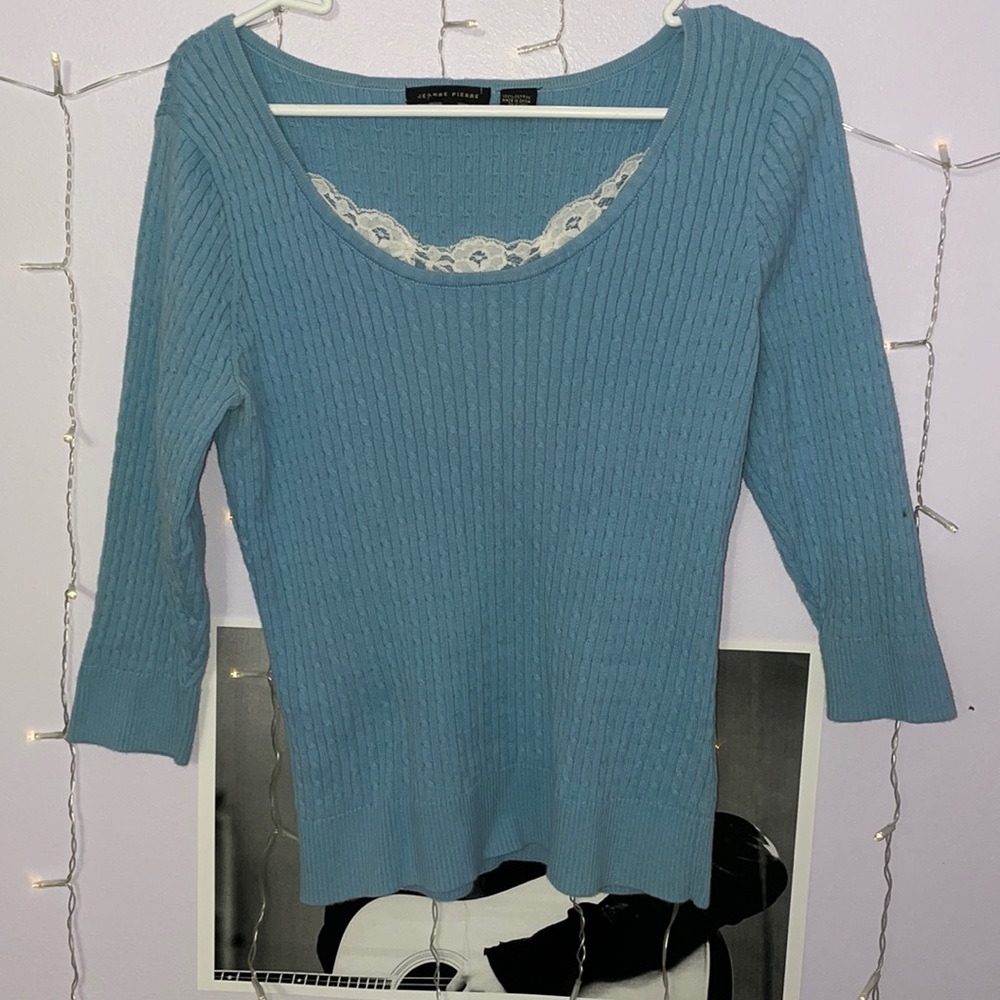Vintage style blue sweater